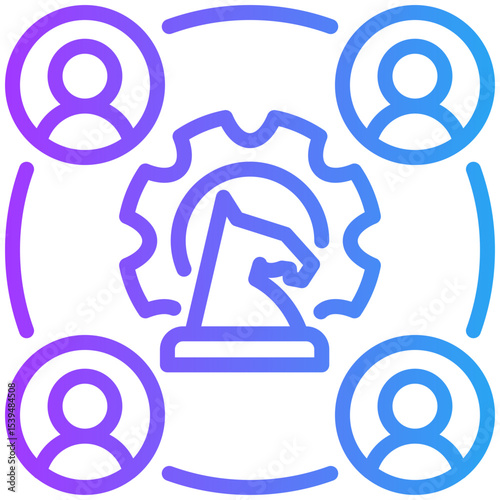 Strategic alliance  icon for strategic planning, website, application, printing, document, poster design, etc