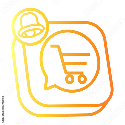 notification Line Gradient Icon