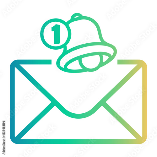 notification Line Gradient Icon