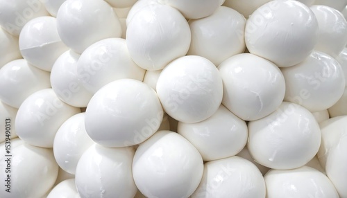 Fresh Mozzarella Balls Close Up.