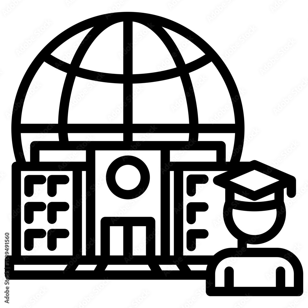 international admissions line icon international admissions line icon