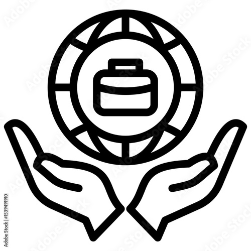 international business programs line icon