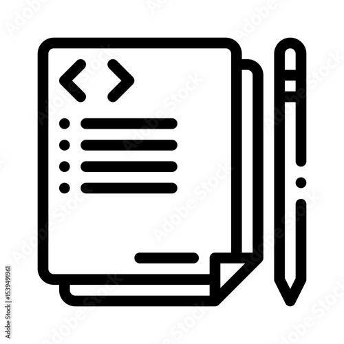 script page line icon