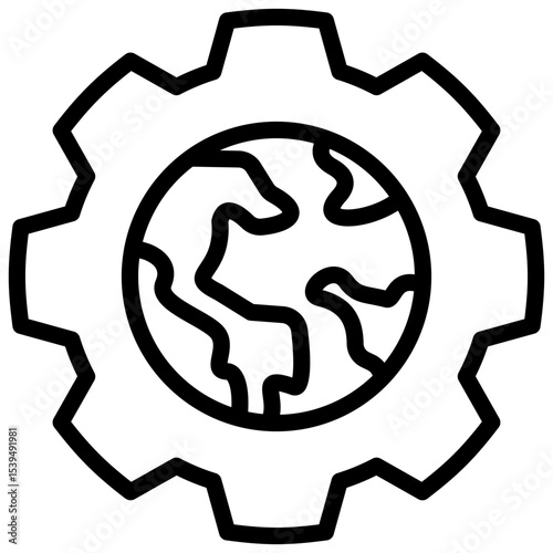 international development programs line icon