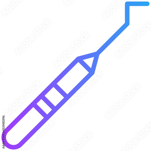 Dental probe icon for dental, website, application, printing, document, poster design, etc