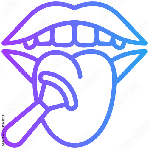 Tongue scraper icon for dental, website, application, printing, document, poster design, etc