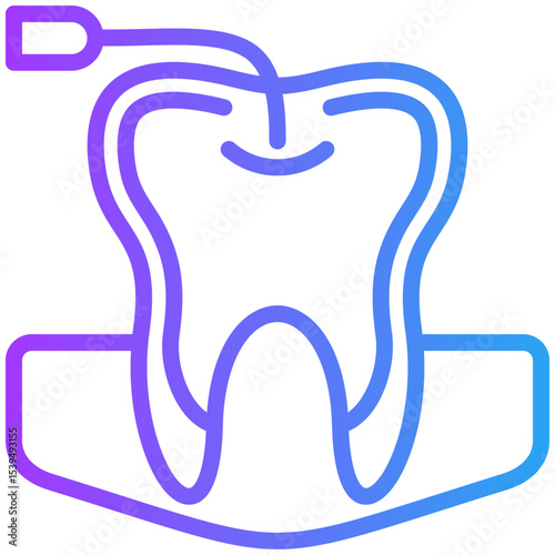 Root canal icon for dental, website, application, printing, document, poster design, etc