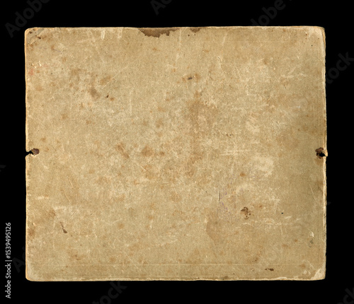 Original background texture of the back side of an old photo, vintage paper.
