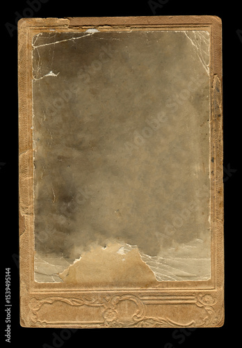 Original background texture of the  side of an old photo, vintage paper.
