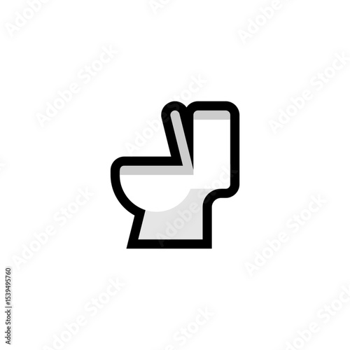 Simple Toilet Icon, Bathroom Symbol, Restroom Sign