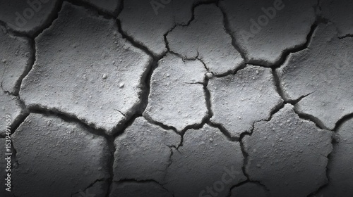 Cracked Earth: A Monochrome Study of Drought