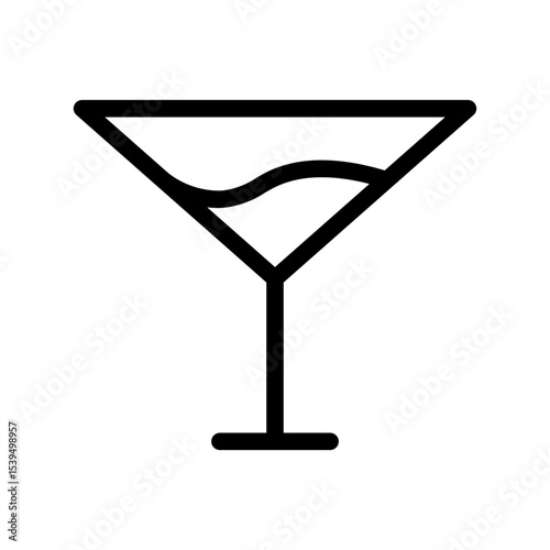 cocktail line icon