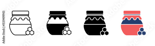 Honey Jar icon sheet multiple style collection