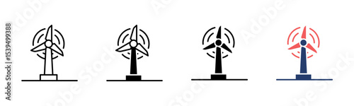 Wind Vane icon sheet multiple style collection