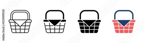 Picnic Basket icon sheet multiple style collection