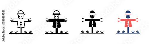 Scarecrow icon sheet multiple style collection