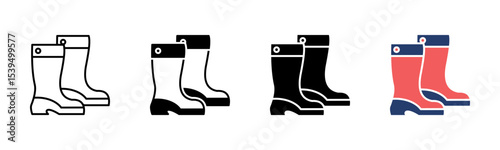 Boots icon sheet multiple style collection