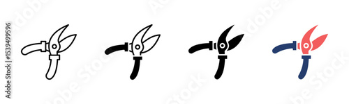 Pruners icon sheet multiple style collection