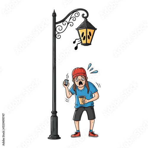 Homeless Person Asking for Help.
