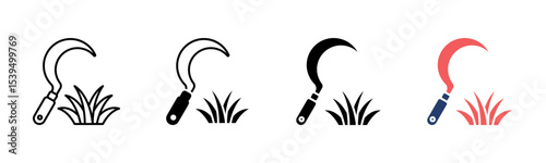 Sickle icon sheet multiple style collection