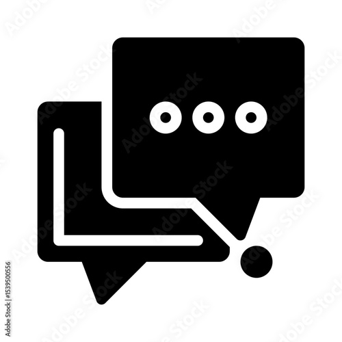 Multiple Speech Bubbles glyph icon