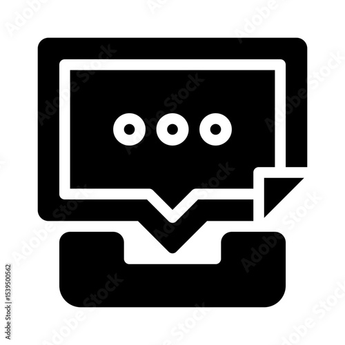 Phone Call Dialogue glyph icon