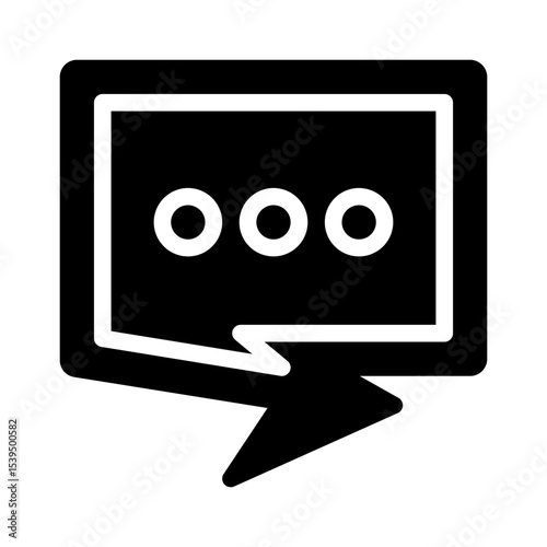 speech bubble glyph icon