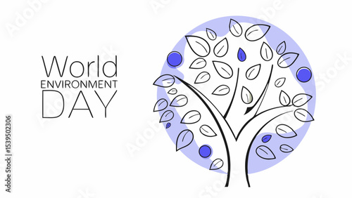 A vibrant, stylized graphic promoting World Environment Day Celebrated on June 5