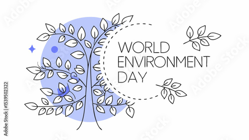 A vibrant, stylized graphic promoting World Environment Day Celebrated on June 5