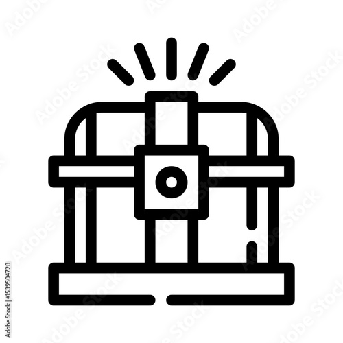 treasure chest line icon