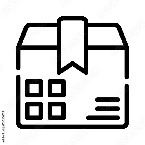 cardboard box line icon