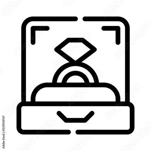 jewelry box line icon
