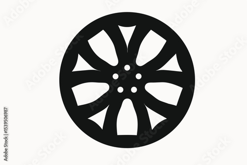Elegant Black and White Wheel Design A Stylish Automotive Icon