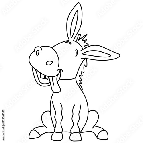 sketch of silly donkey pose