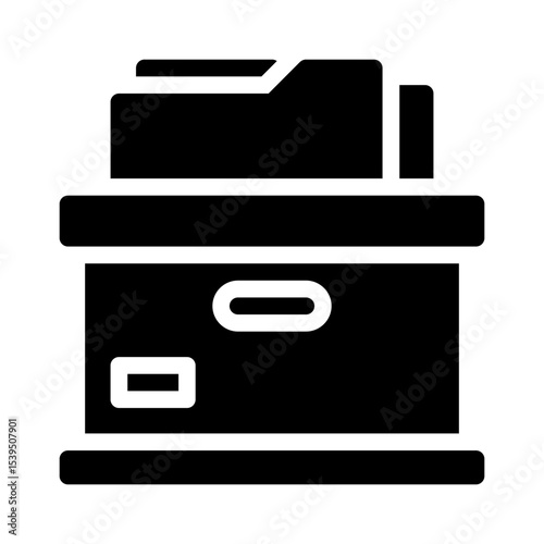 storage crate glyph icon