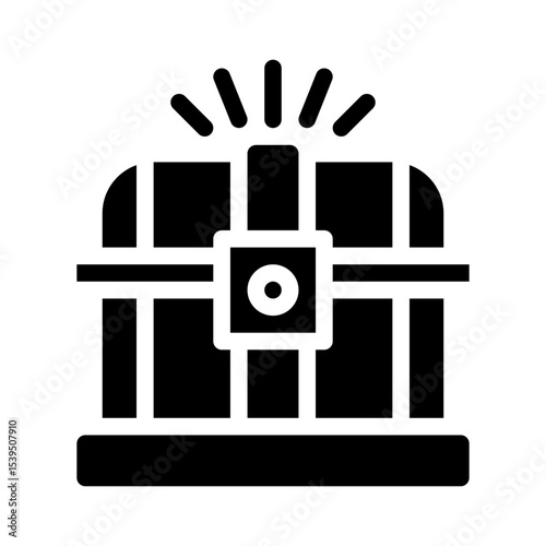 treasure chest glyph icon