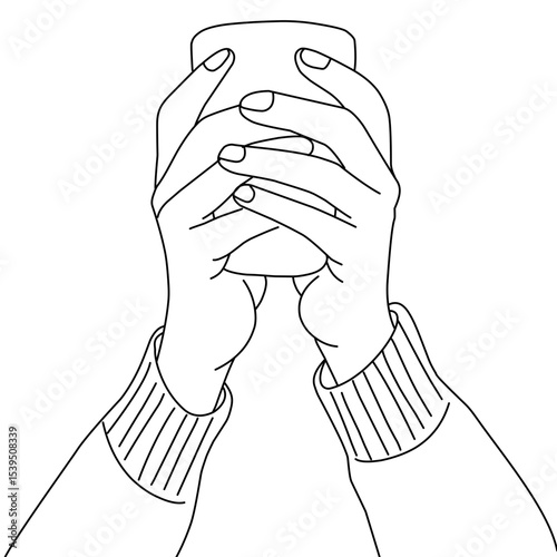 sketch of hand holding a glass