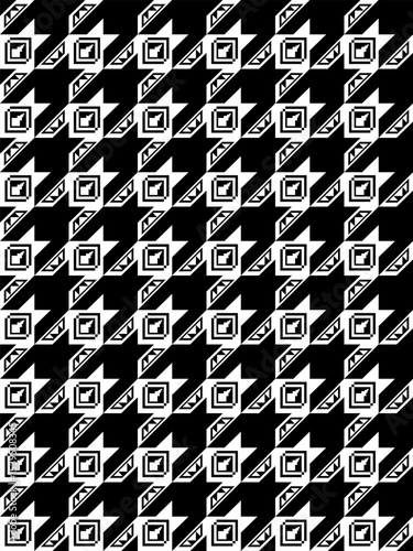 Houndstooth seamless black white repeating pattern.Dogtooth traditional Scotland twill weave background.Pied de poule vector illustration backdrop.design for print textile fashion,decor,brand,apparel.