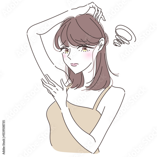 脇の処理に困っている女性