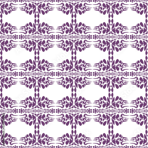 decorative purple and white abstract seamless pattern