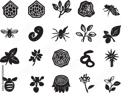 set of vector elements for design, vector, flower, design, illustration, floral, set, leaf, silhouette, nature, plant, pattern, decoration, black, art, icon, ornament, element, tree, symbol, tattoo, f