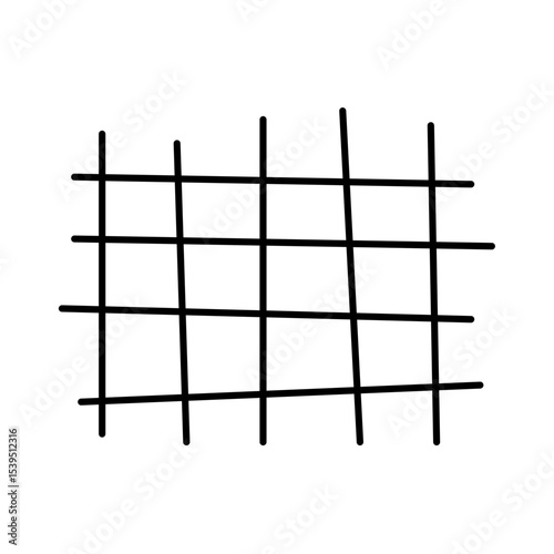 Hand Drawn Grid Shape Vector Illustration