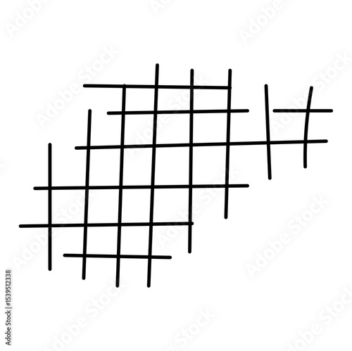 Hand Drawn Grid Shape Vector Illustration