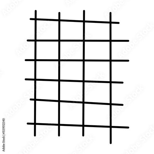 Hand Drawn Grid Shape Vector Illustration