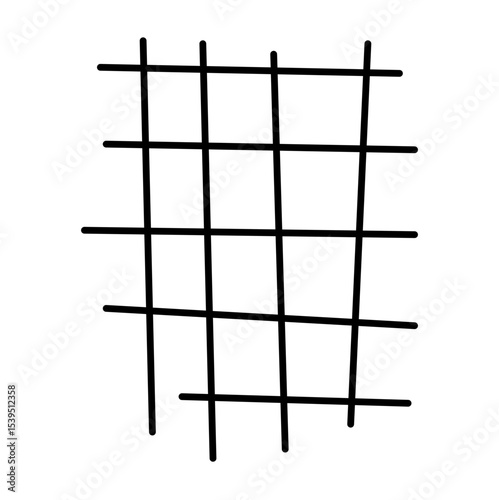 Hand Drawn Grid Shape Vector Illustration