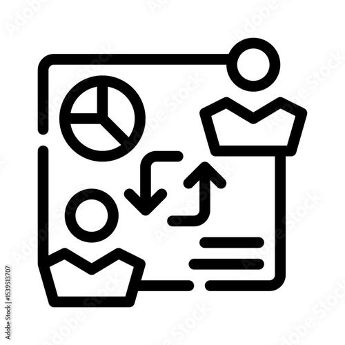 business coach line icon