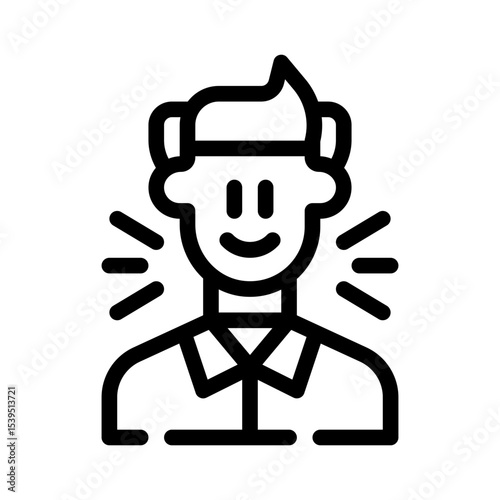 business person line icon