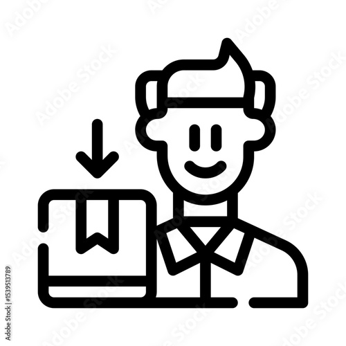 supply chain manager line icon