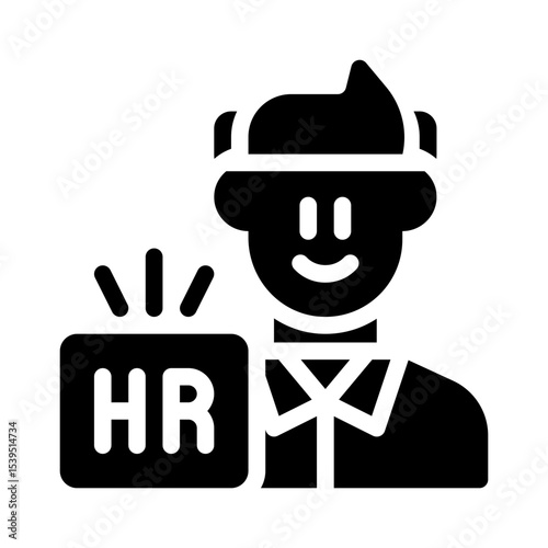 HR manager glyph icon