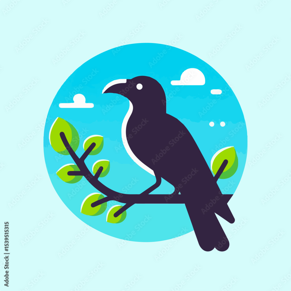 Naklejka premium crow vector illustration